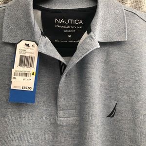 Nautica men’s polo grey/blue color